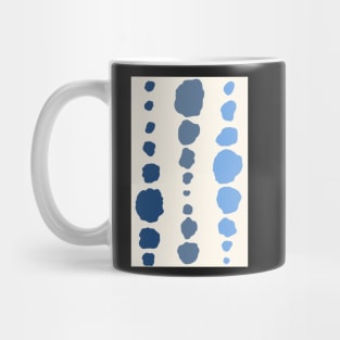 Modern abstract organic polka dots in sea blue tones Mug